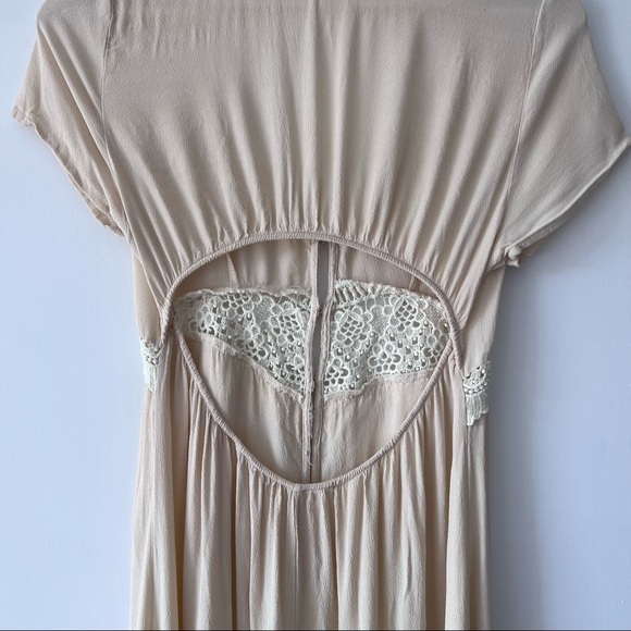 Tobi Cream Maxi Dress Lace Waist Cutout - Picture 14 of 14